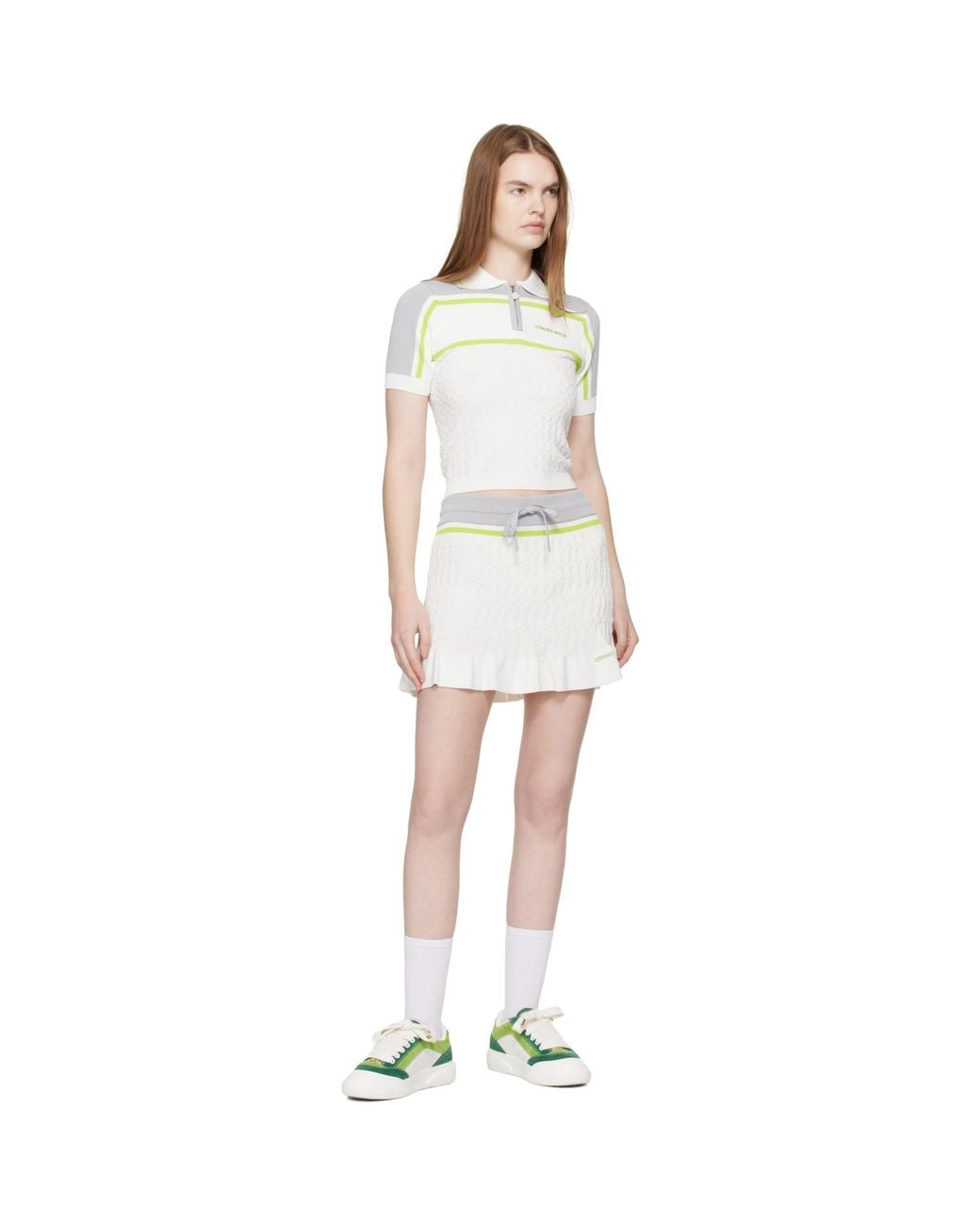 Casablanca White Tennis Polo