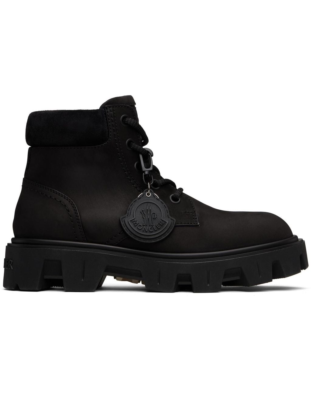 Moncler Black Peak City Ankle Boots for men