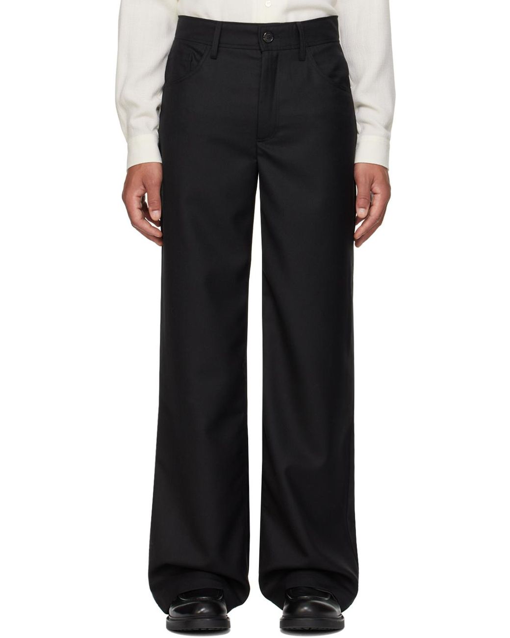 Sefr JIRO TROUSER / BLACK WOOL スラックス