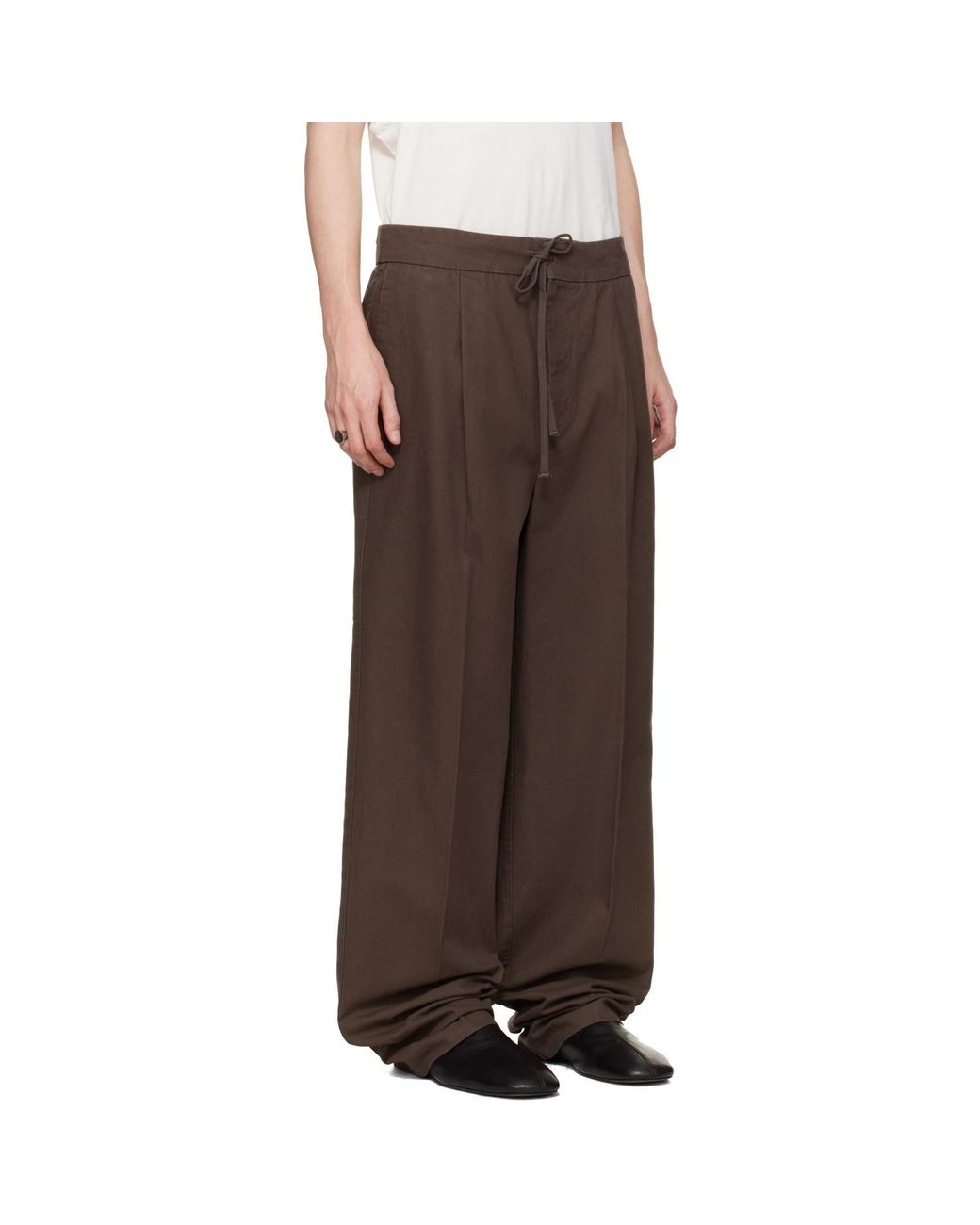 Fear Of God Brown Pleat Front Trousers for men