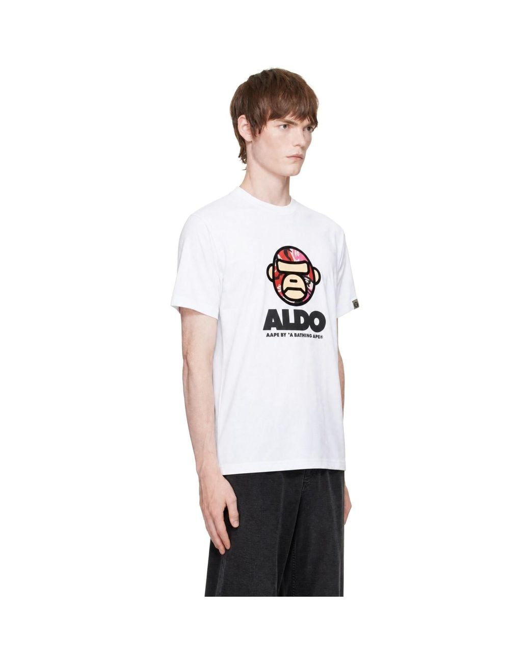 Aape By A Bathing Ape White 'Aaper' Aaper Head T-Shirt for men