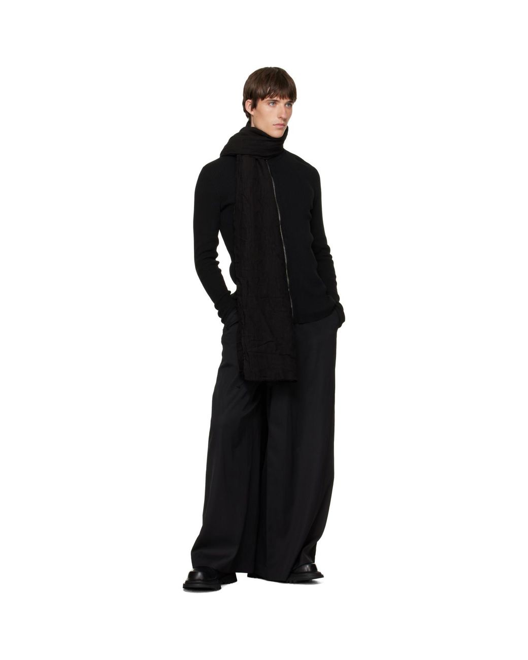 Julius Black Over Wrapping Trousers for men