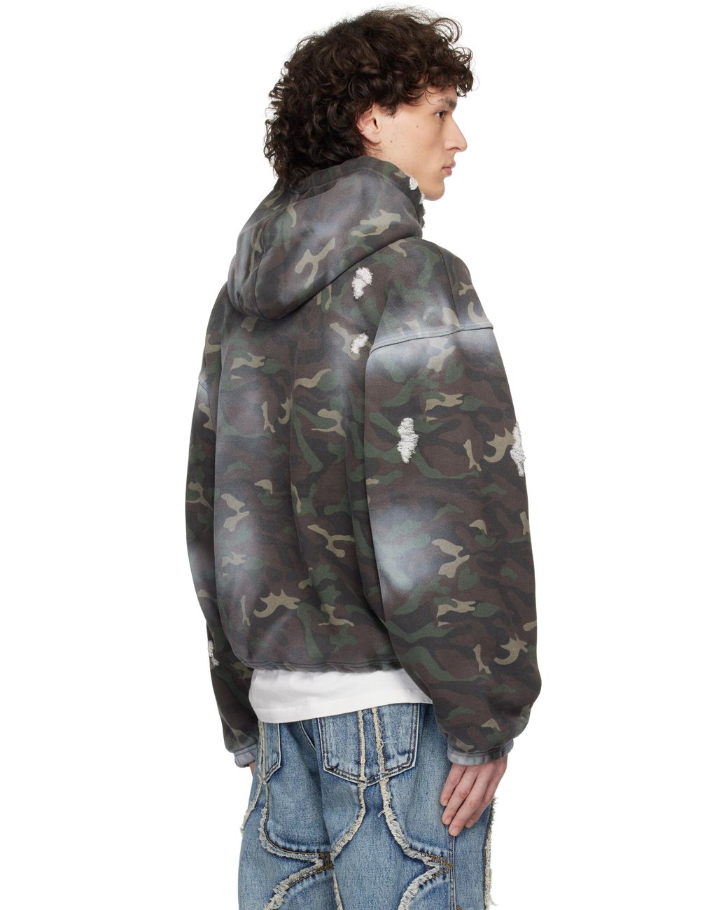【関税込み】Thug Club カーキ Sprayed Camoflage Rock フーディ メンズ THUG CLUB カーキ Sprayed Camoflage Rock フーディ
