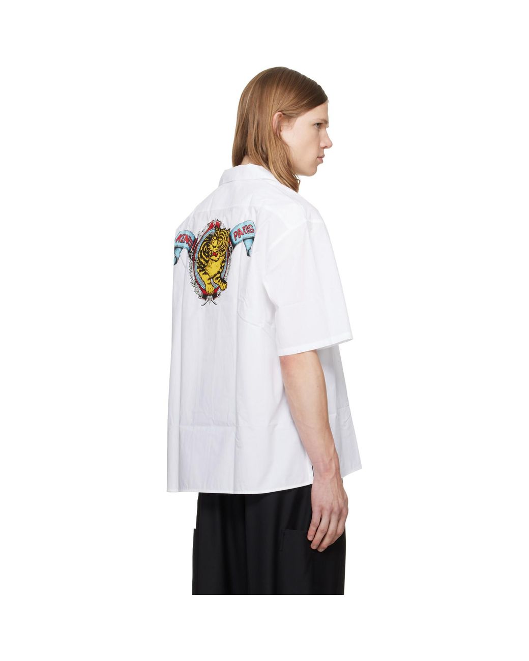 KENZO White Paris Jumping Tiger' Shirt for men