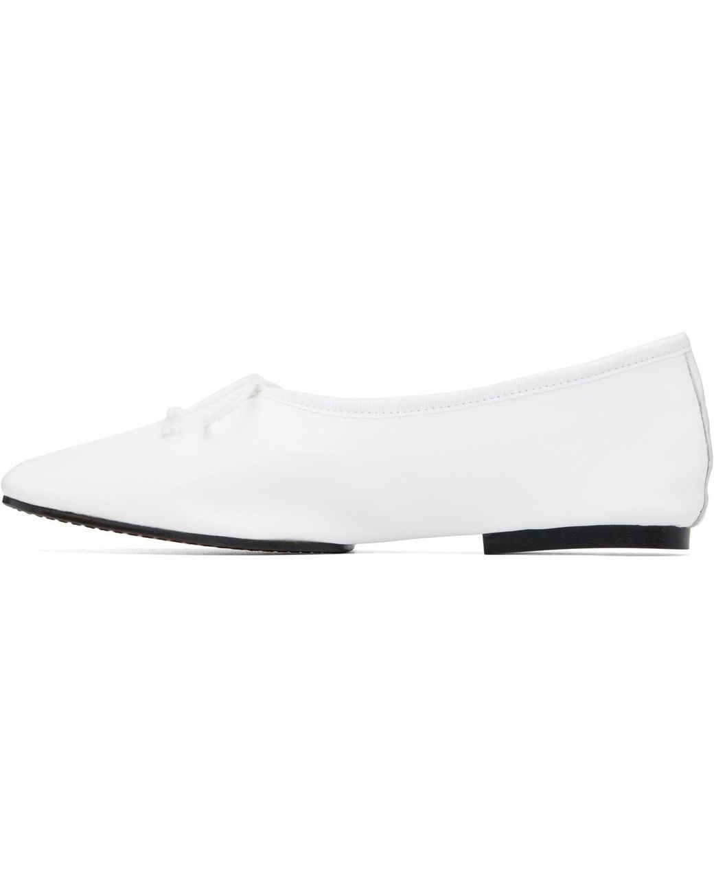 About Arianne White Mila Ballerina Flats