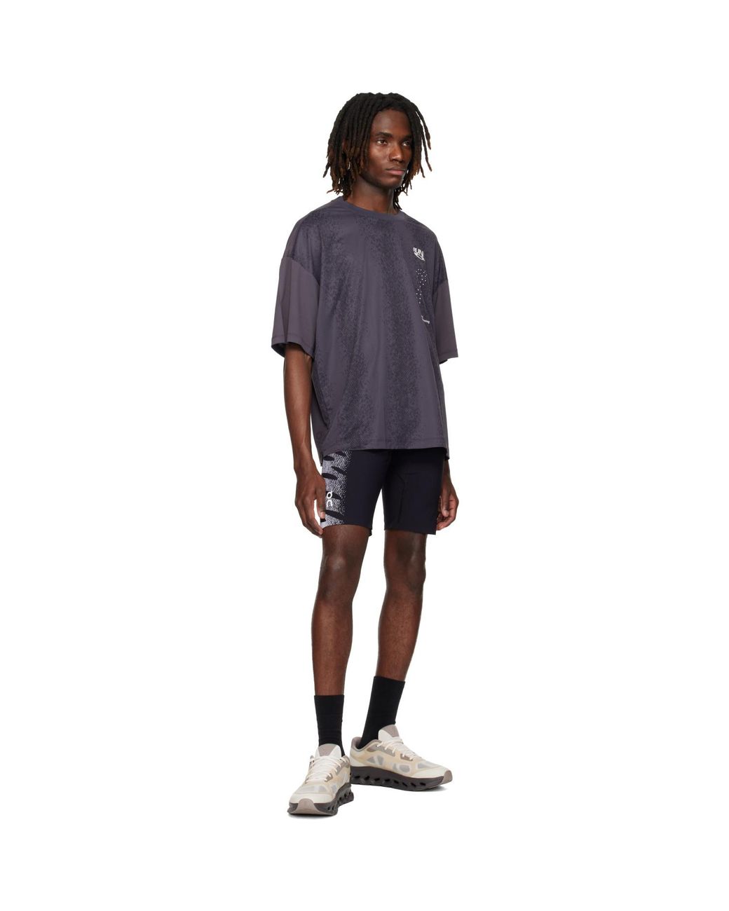 On Shoes Blue Zero Half Tights Running Shorts for men