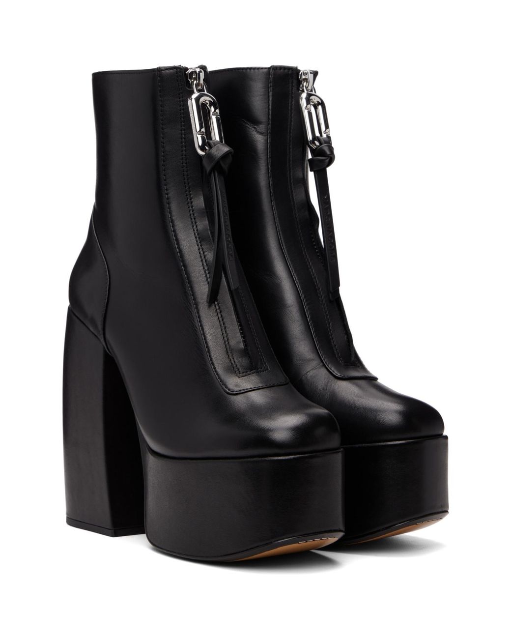 Marc Jacobs Black 'Gigi' Platform Ankle Boots
