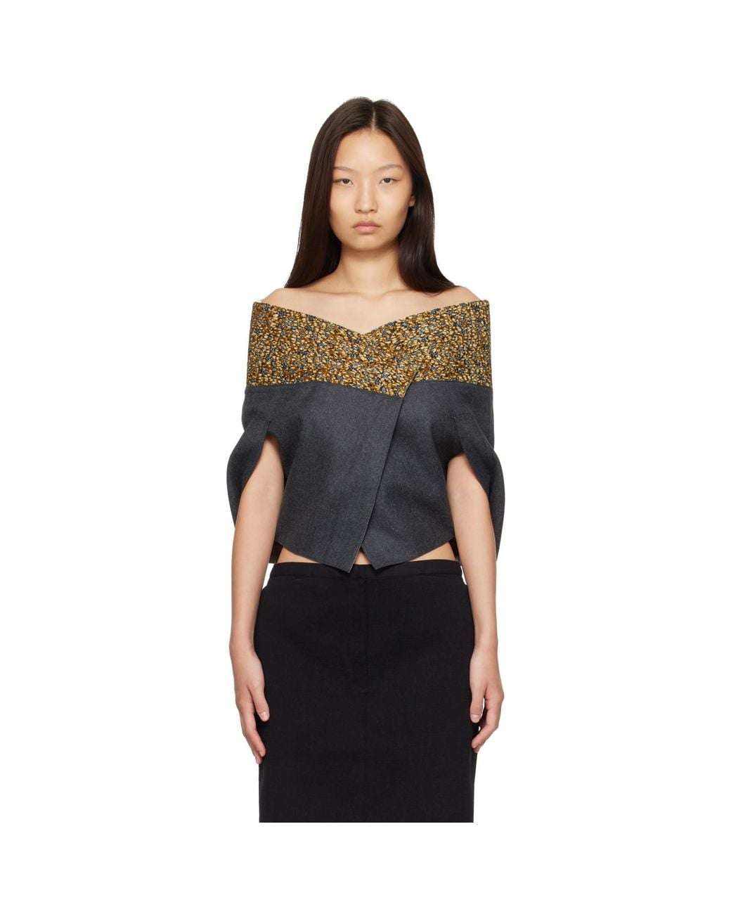 Super Yaya Black Thalia Wrap Jacket