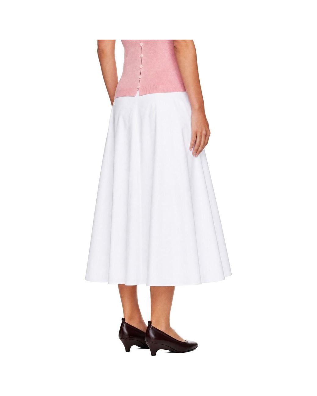 Jacquemus White 'The Triangle' Midi Skirt