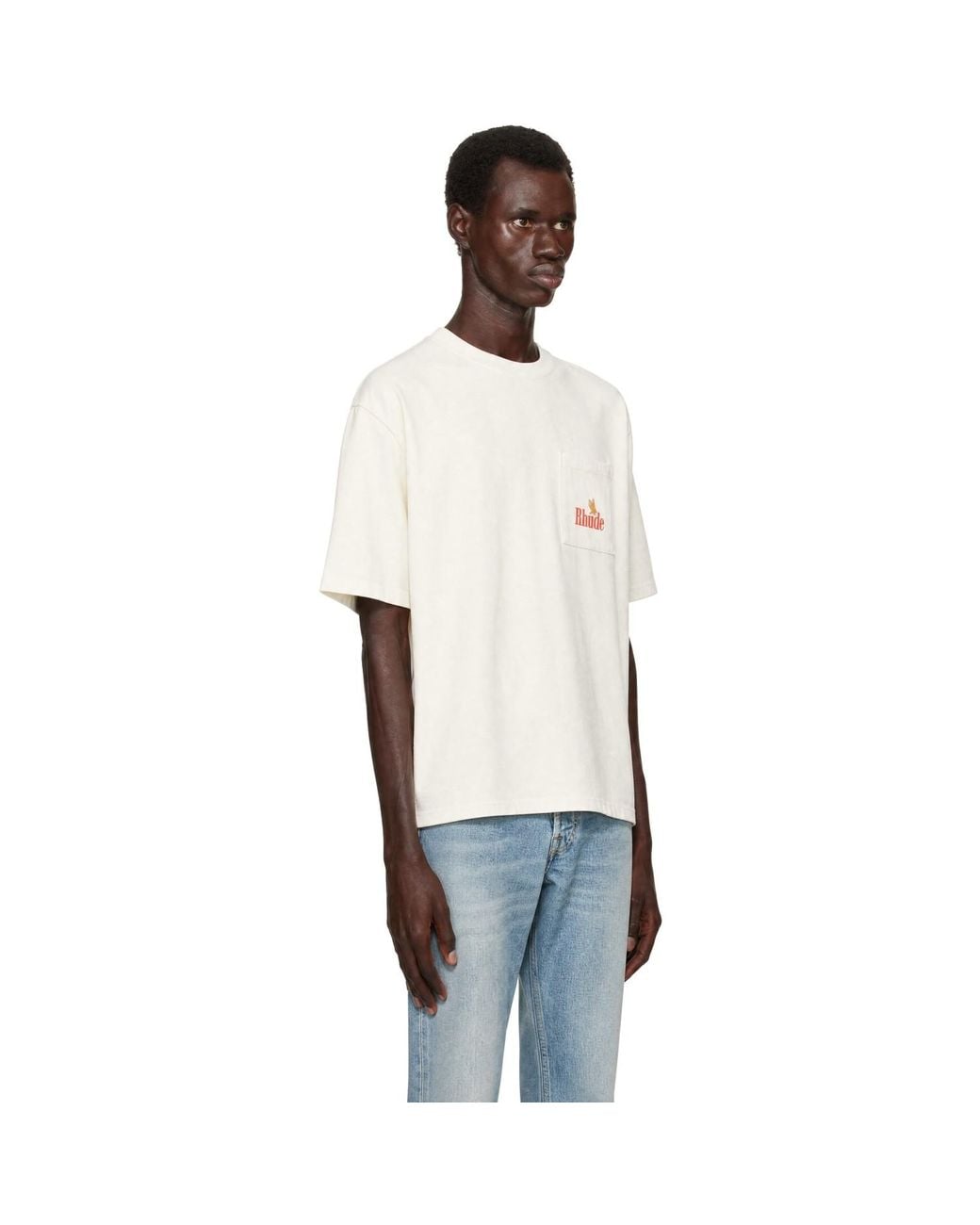 Rhude White 'American Spirit' Pocket T-Shirt for men