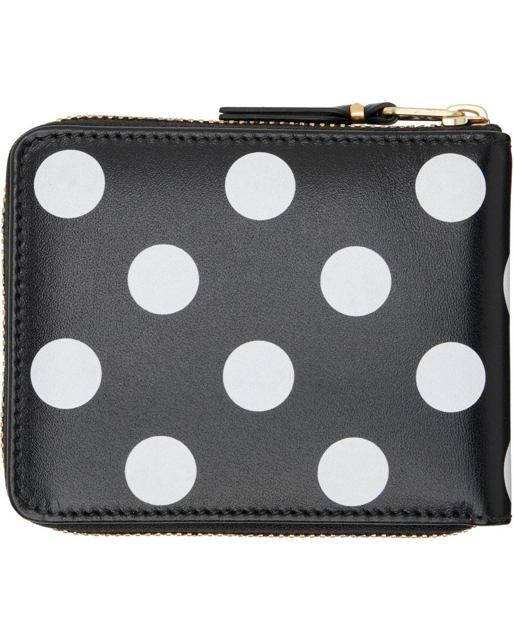 Comme des Garçons Black Printed Polka Dots Wallet for men
