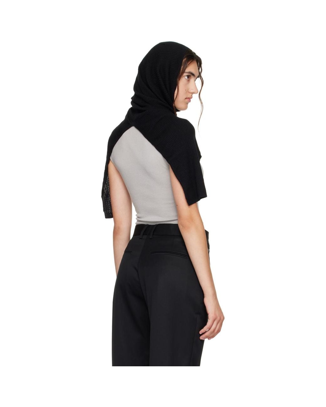 Kiko Kostadinov Black Grebe Scarf