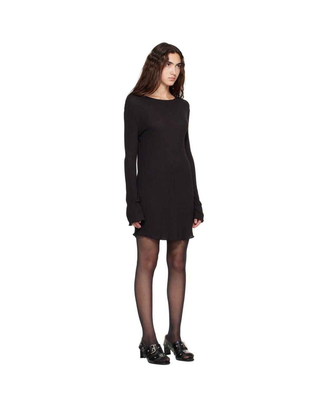 Our Legacy Black Two Face Minidress