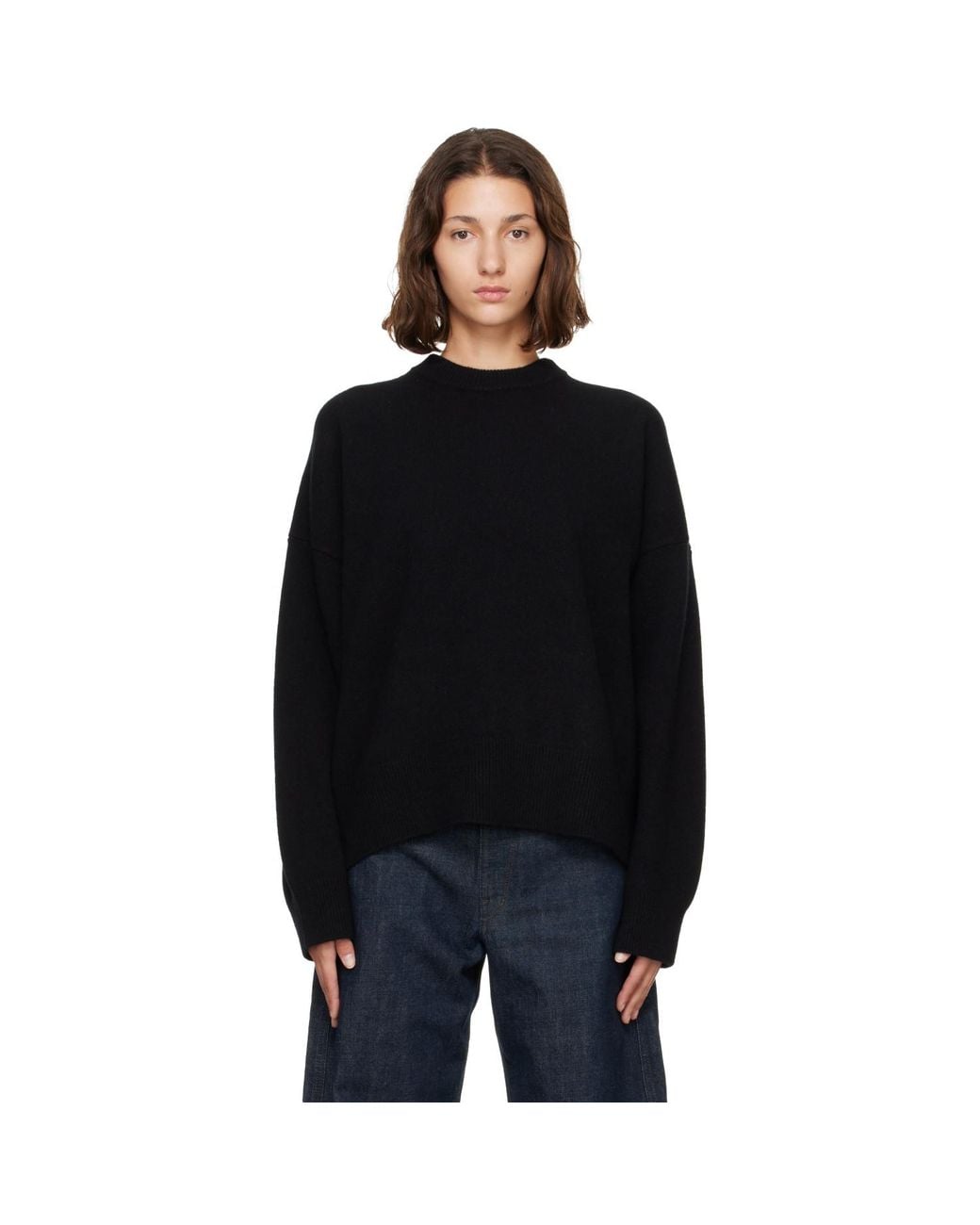 Rohe Black Classic Crewneck Sweater