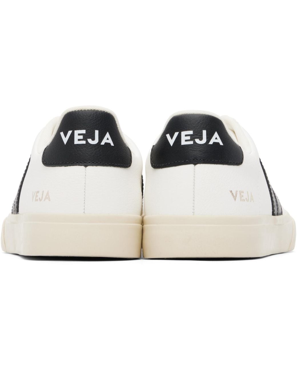Veja Black Campo Leather Sneakers for men
