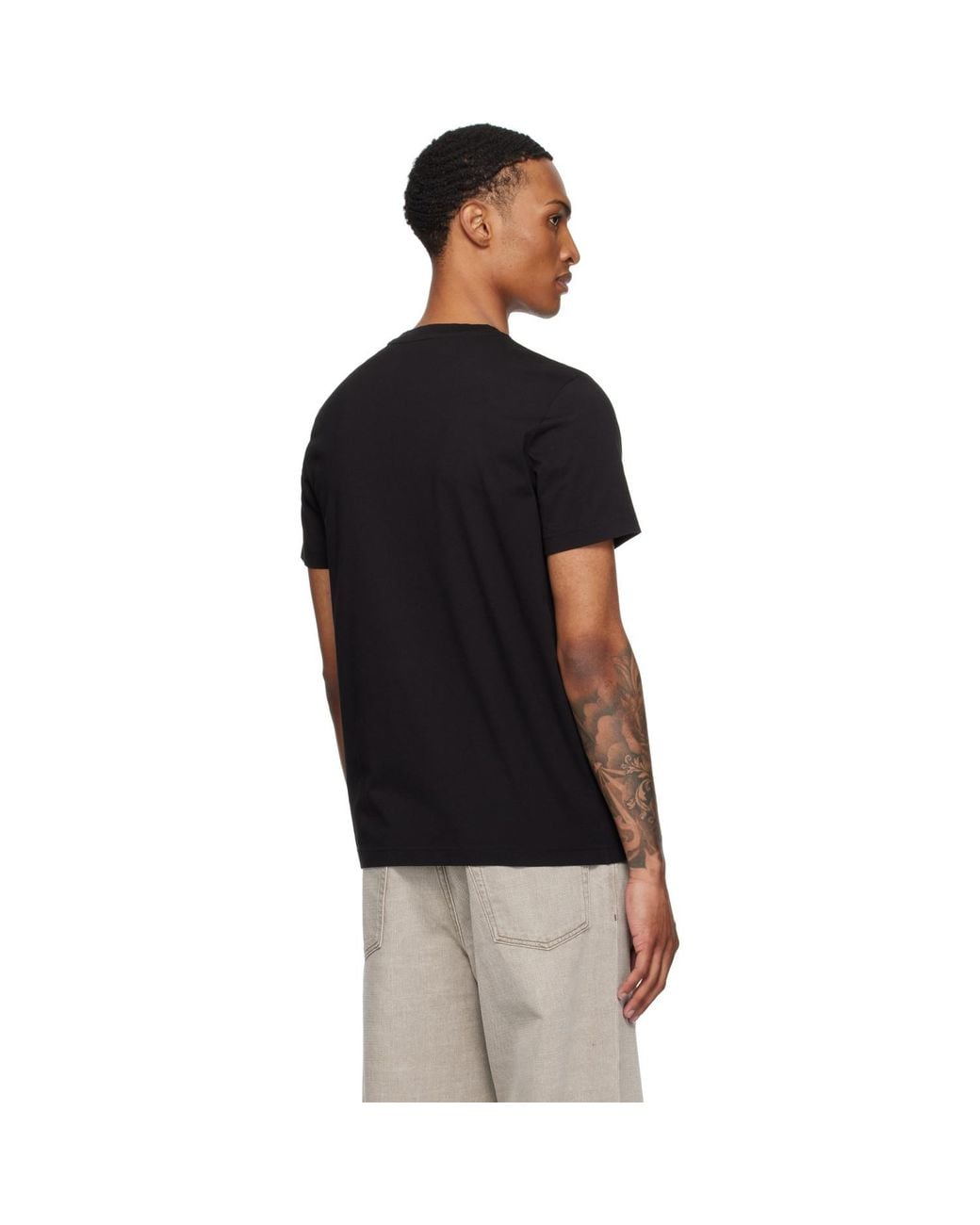Moncler Black Short Sleeve T-Shirt for men