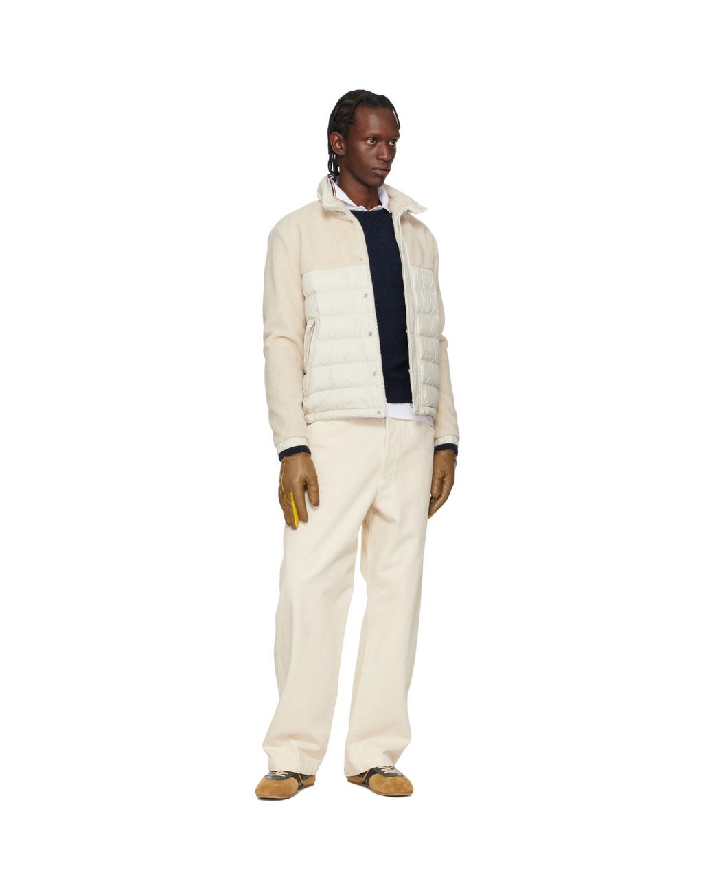 Moncler Natural Mistral Teddy Short Down Jacket for men