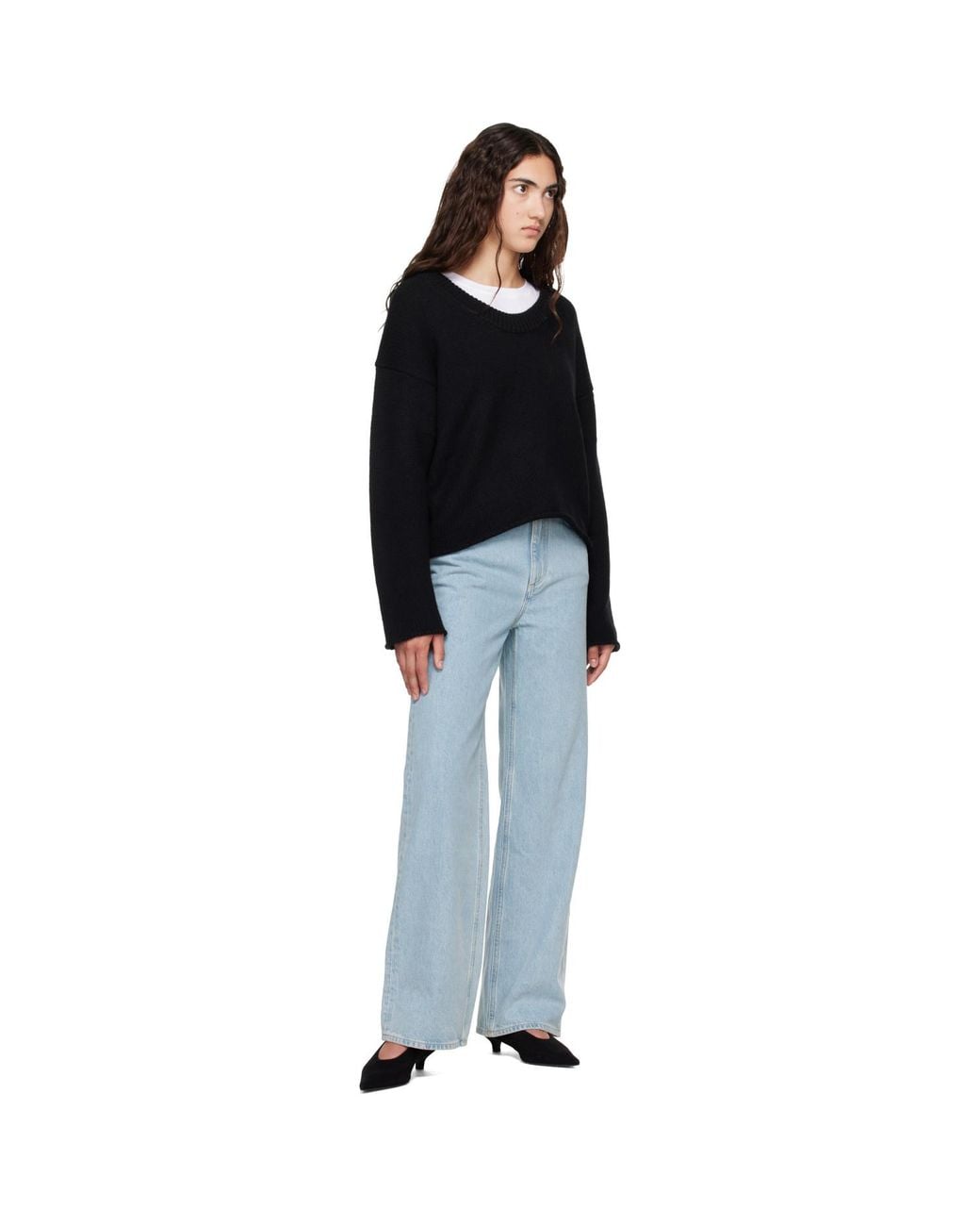Loulou de Saison Blue Mico Wide Leg Jeans