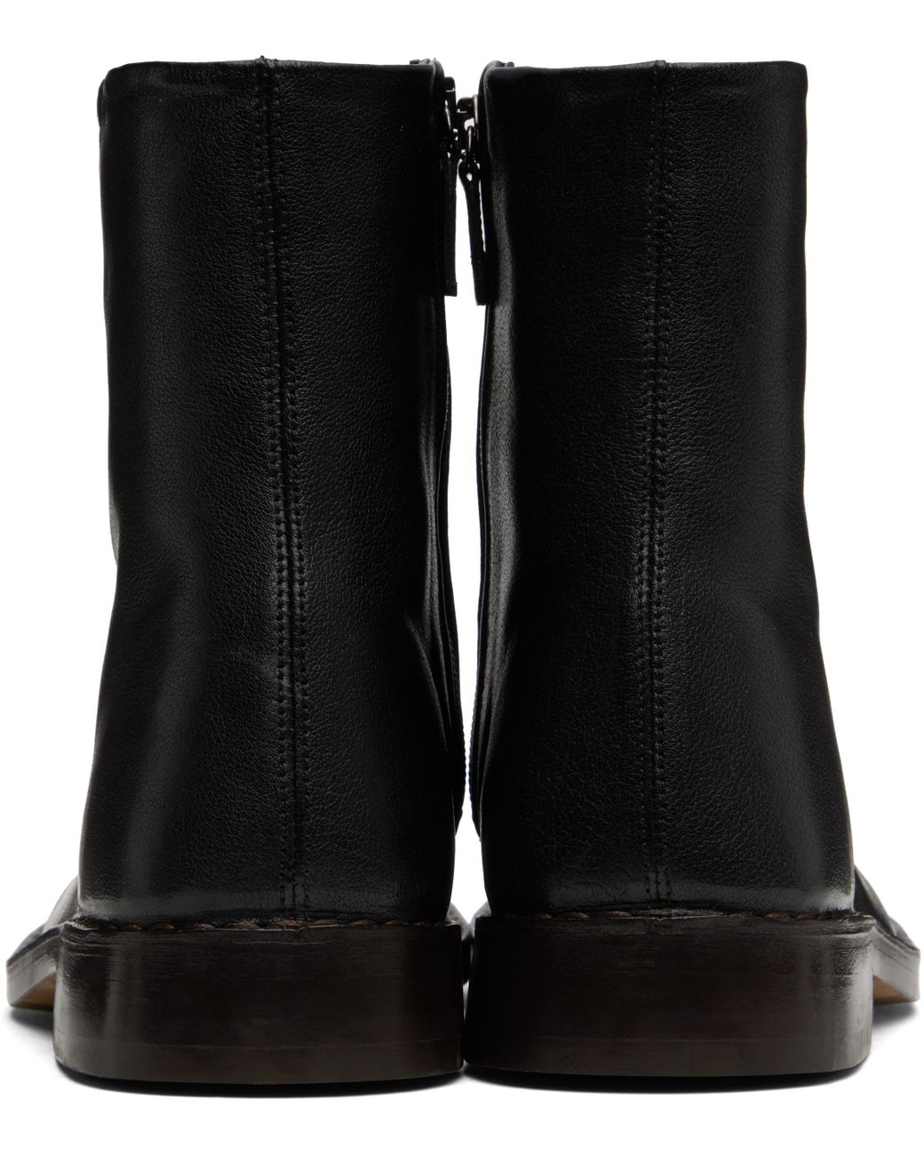 Lemaire Piped Zipped Boots in Black for Men | Lyst UK