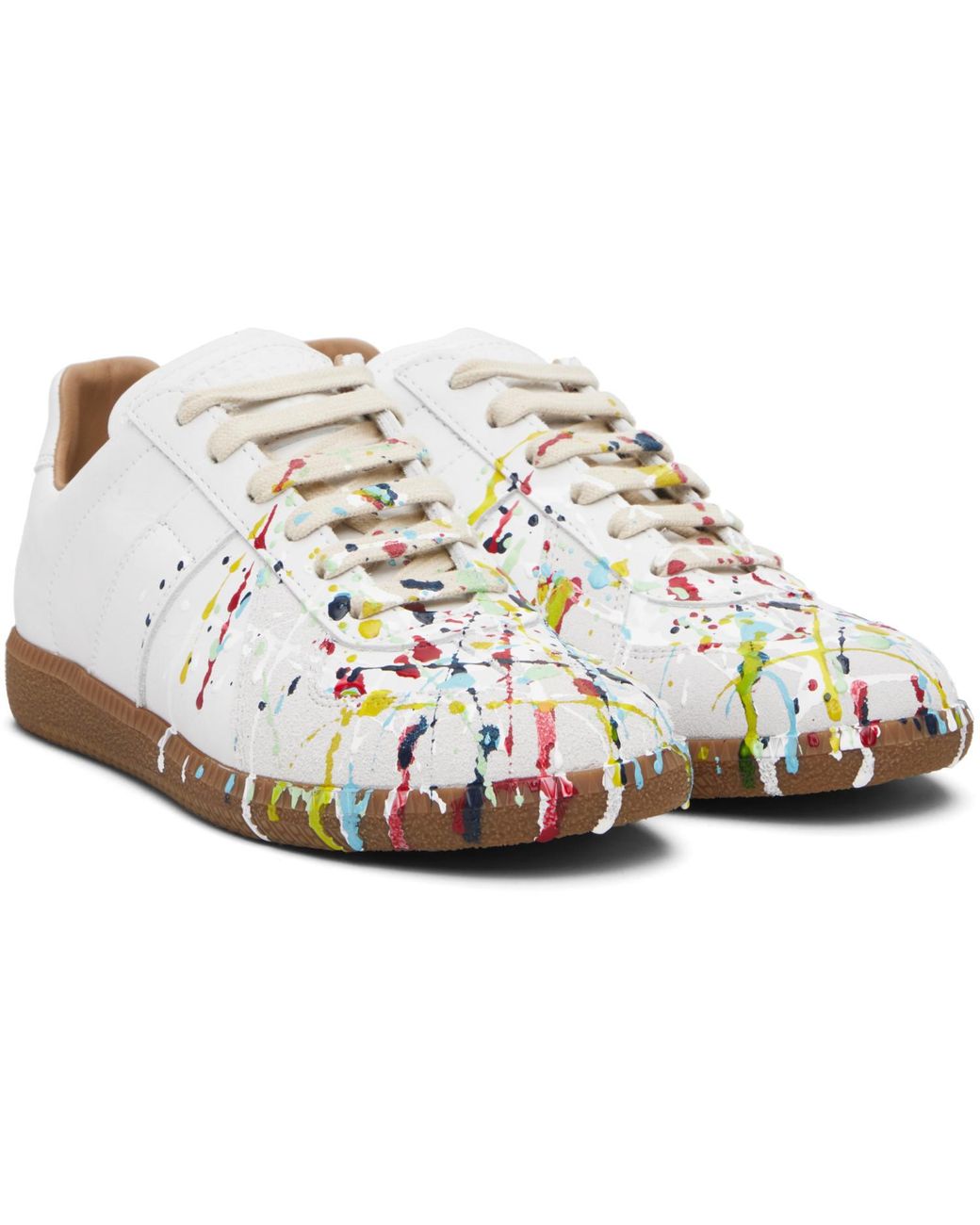 Maison Margiela Black Paint Replica Sneakers