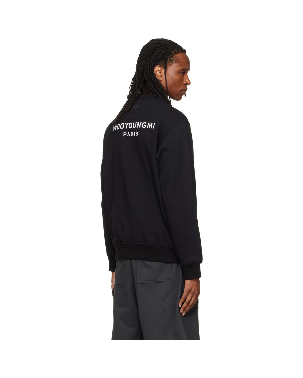 Wooyoungmi Black Logo Patch Sweatshirt for men