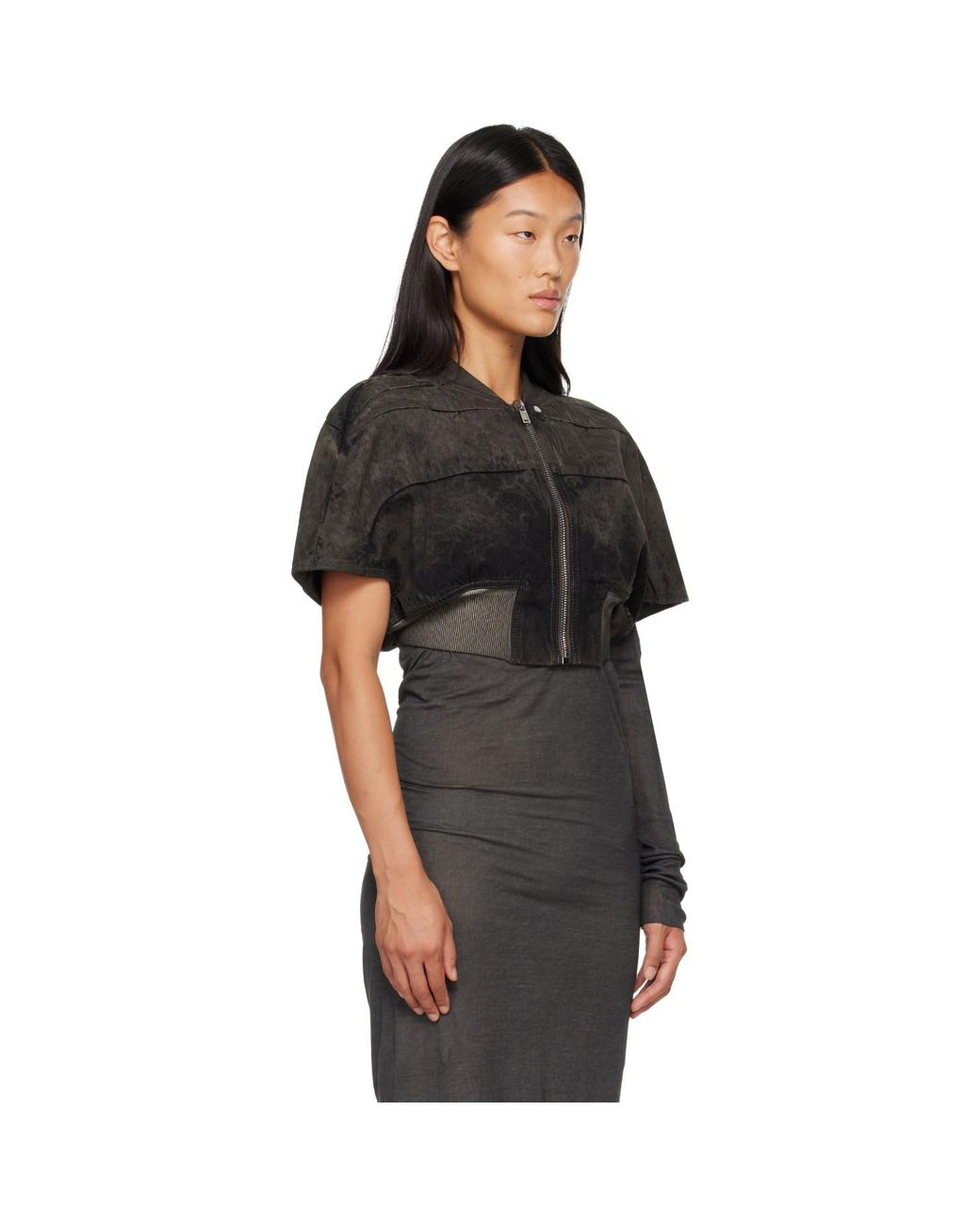 Rick Owens Black Tower Tatlin Bomber Jacket