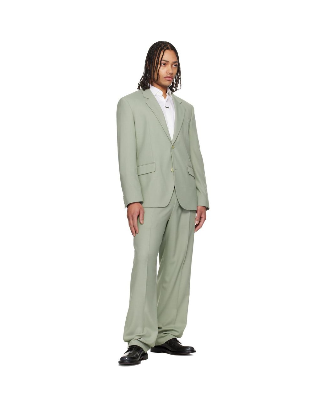 HUGO Black Two-Piece Modern-Fit Stretch Twill Suit for men