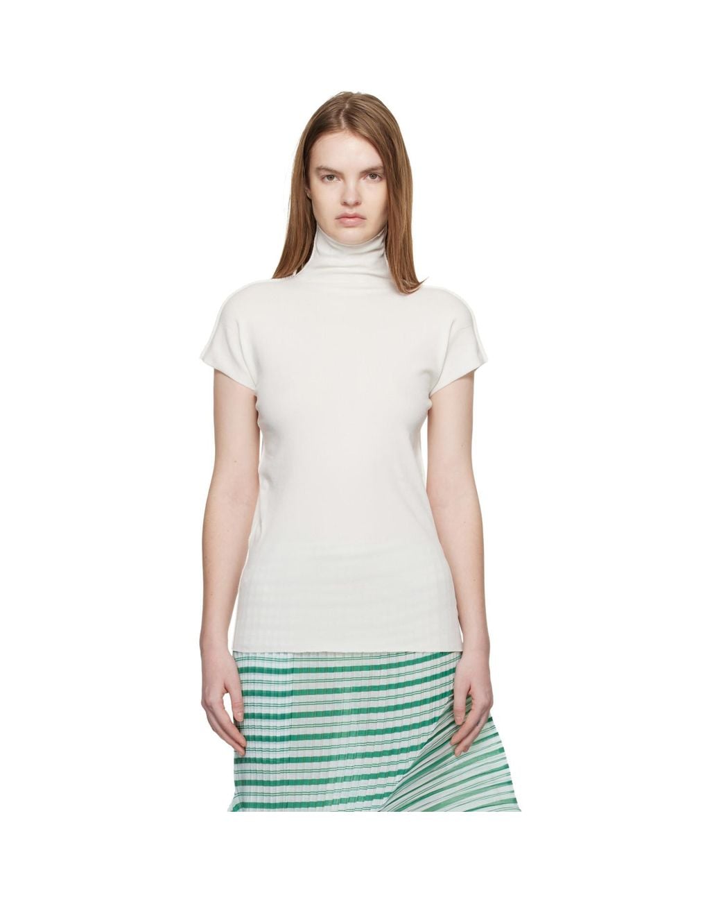 Issey Miyake Multicolor December Cotton Baguette Turtleneck