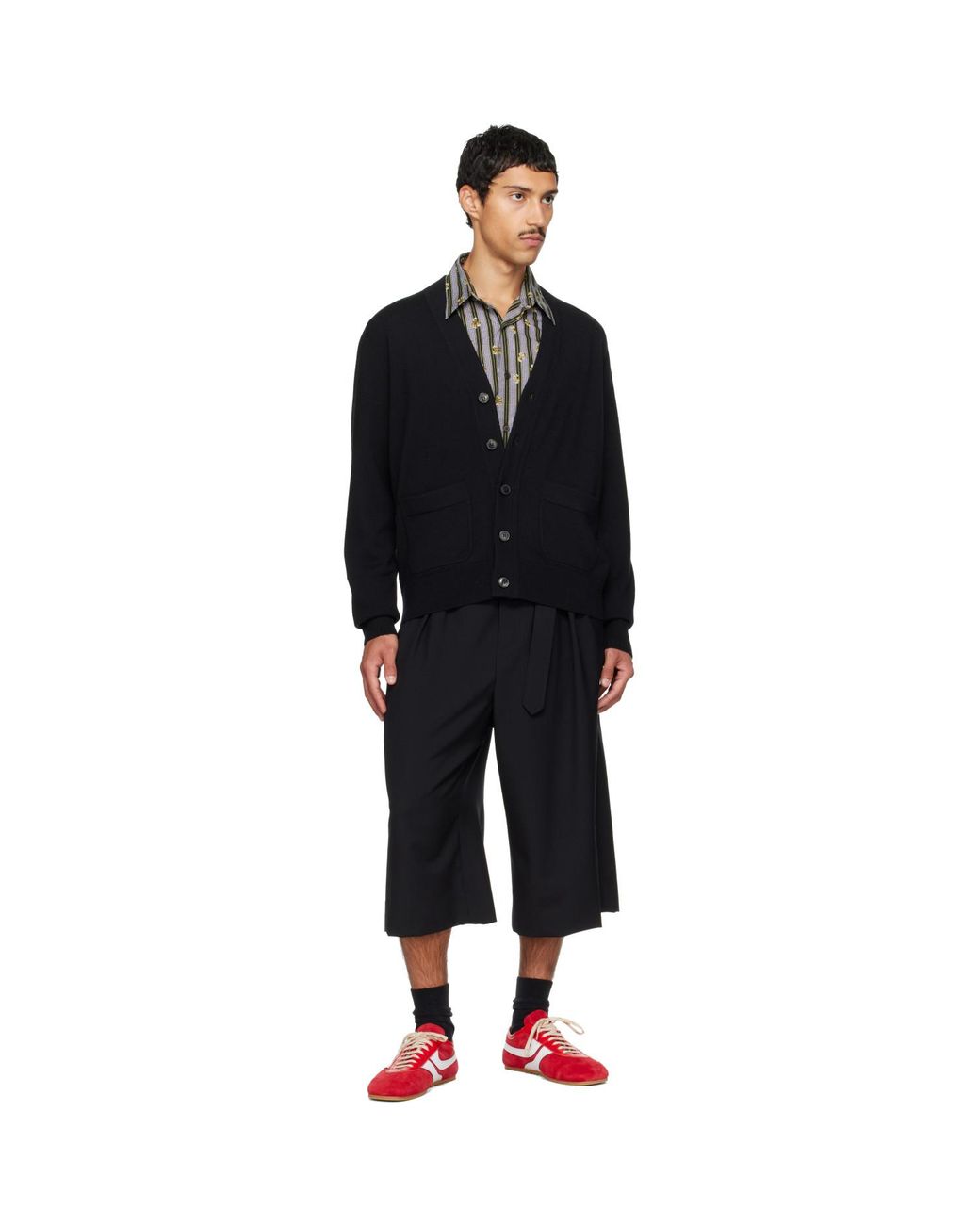 Dries Van Noten Black Wool Cardigan for men
