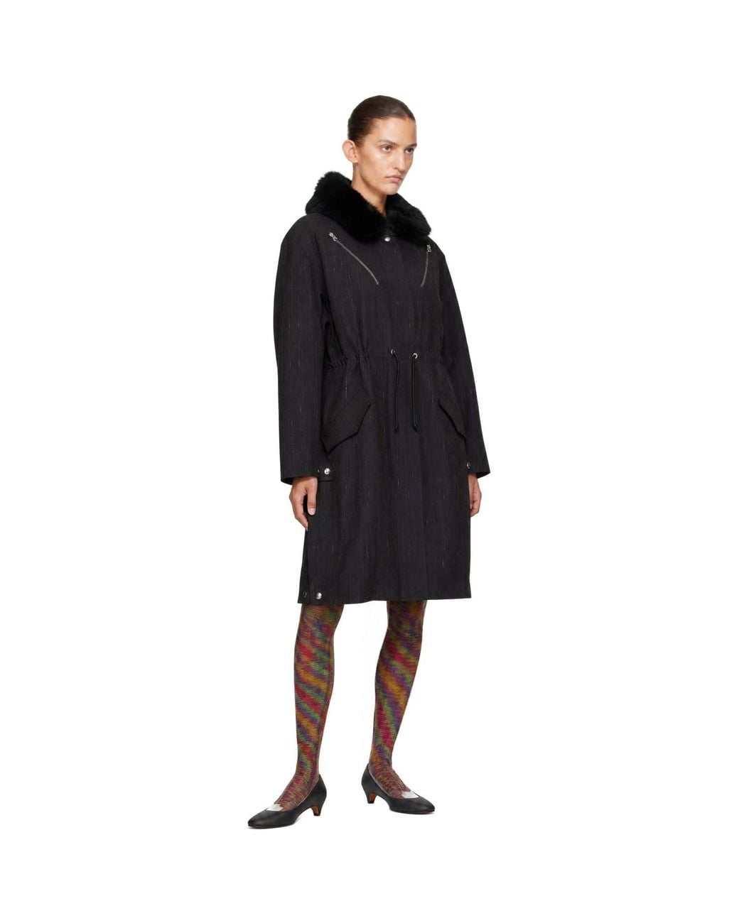 Kiko Kostadinov Black Osprey Coat