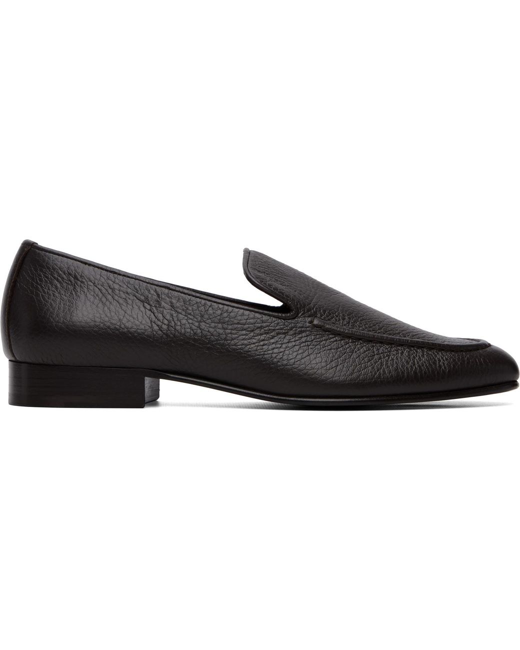 Studio Nicholson Black Elkann Leather Loafers