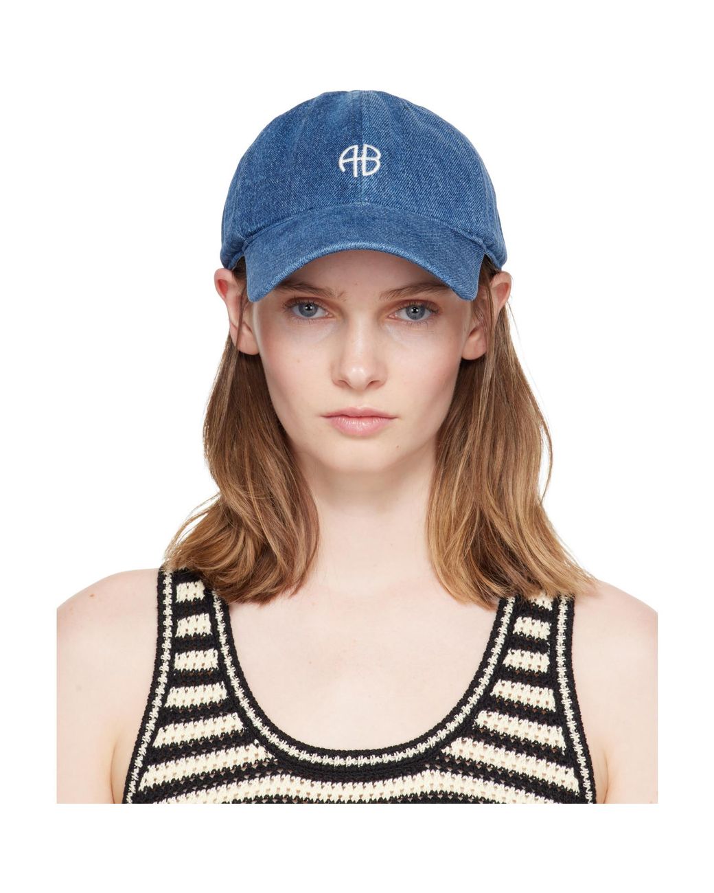 Anine Bing Blue Jeremy Baseball Cap