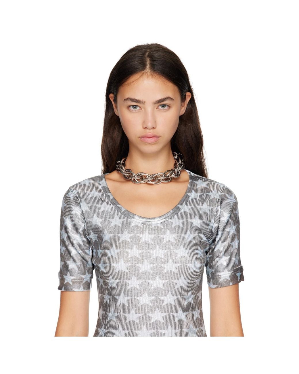 Justine Clenquet Metallic Cara Xl Choker