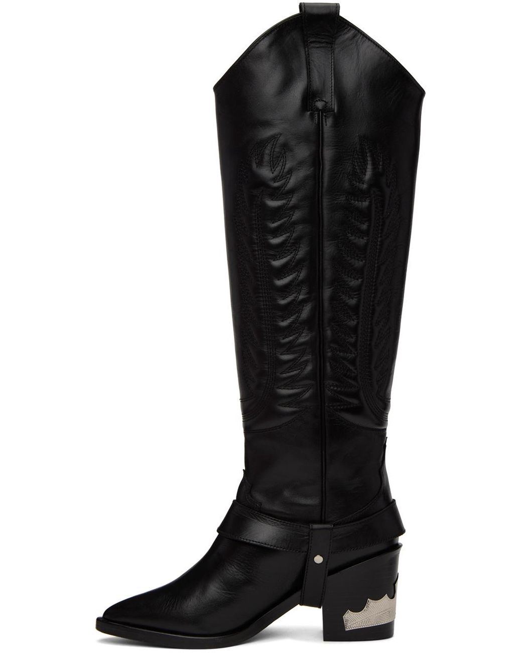 Toga Black Cowboy Boots