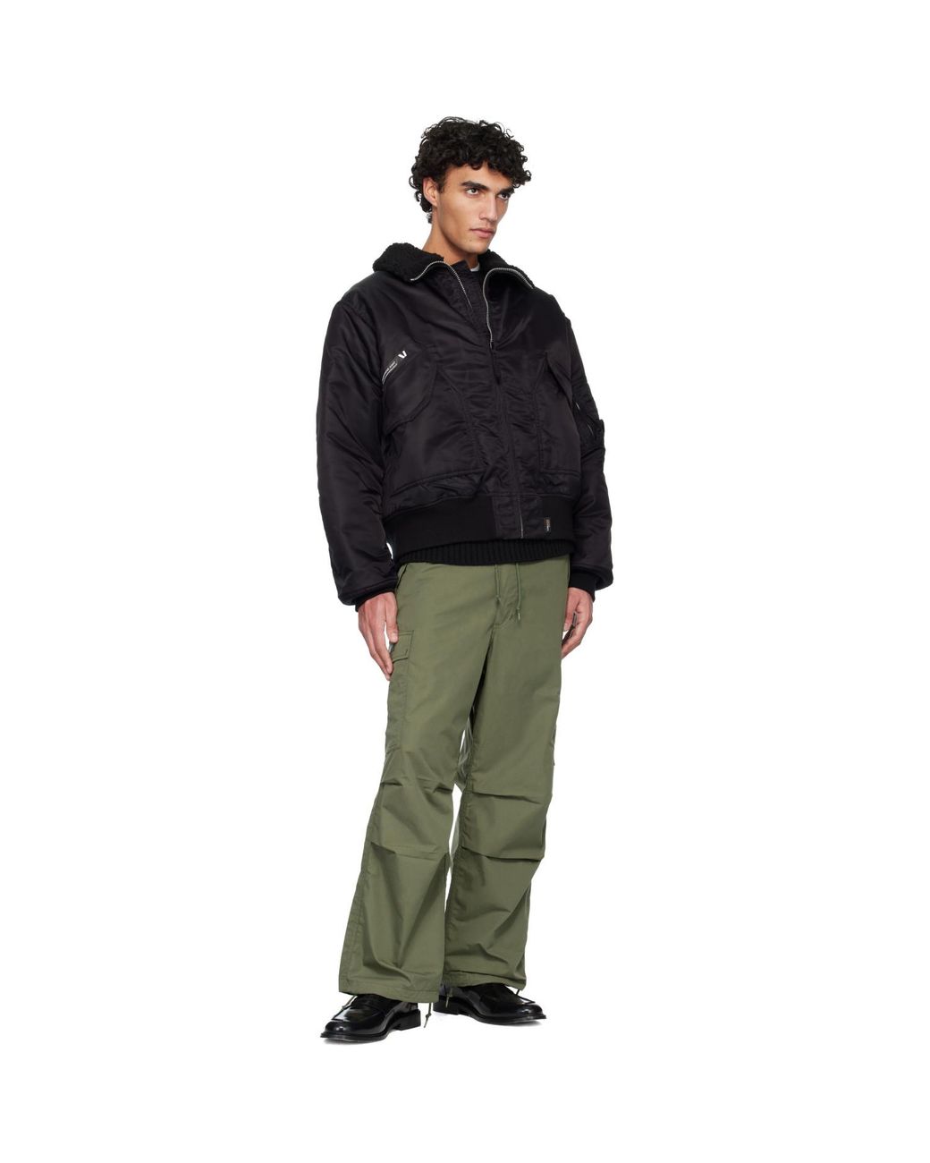 (w)taps Green Nyco Weather Cargo Pants for men