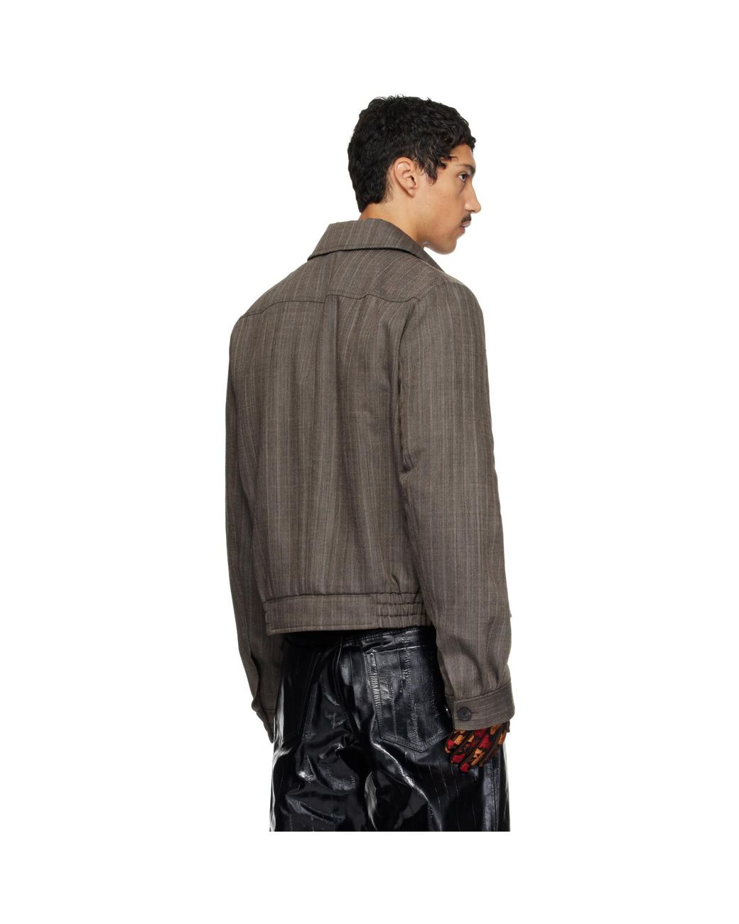 Dries Van Noten Brown Wool Jacket for men