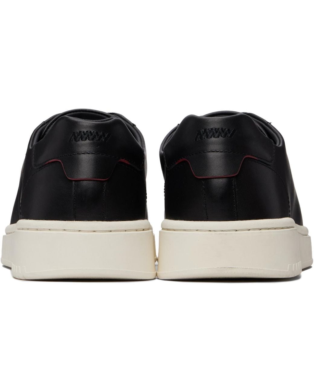 HUGO Black Logo Nappa Leather Sneakers for men