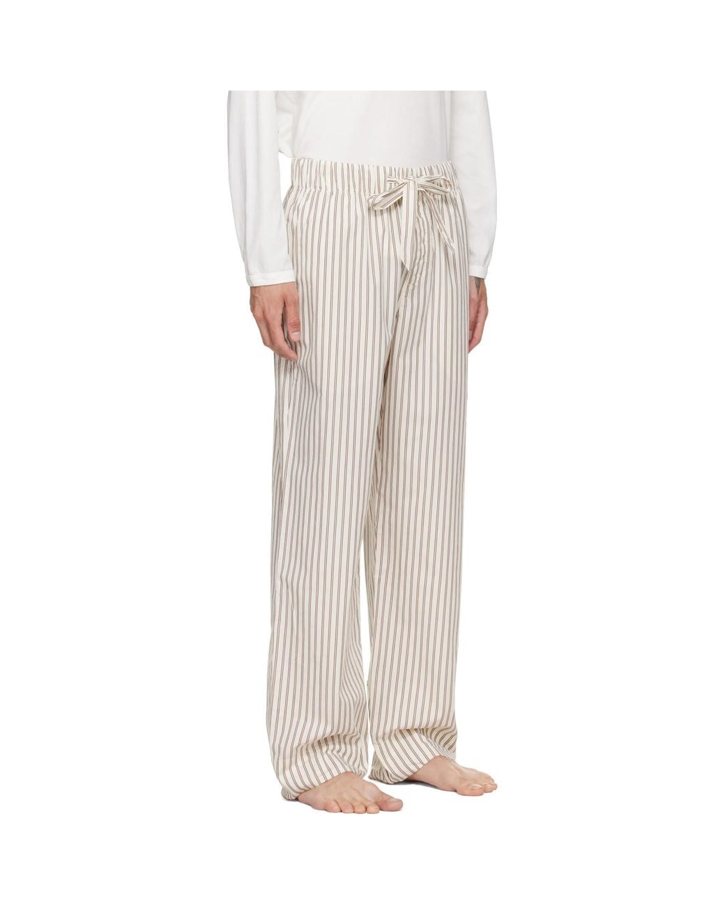 Tekla White Off- Poplin Pyjama Pants for men