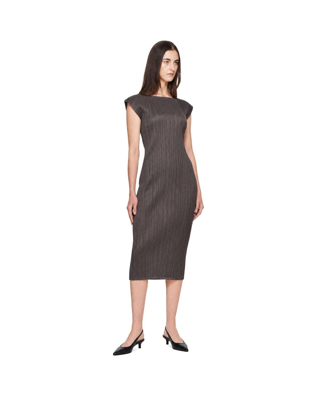 Pleats Please Issey Miyake Red Monthly Colors June Midi Dress