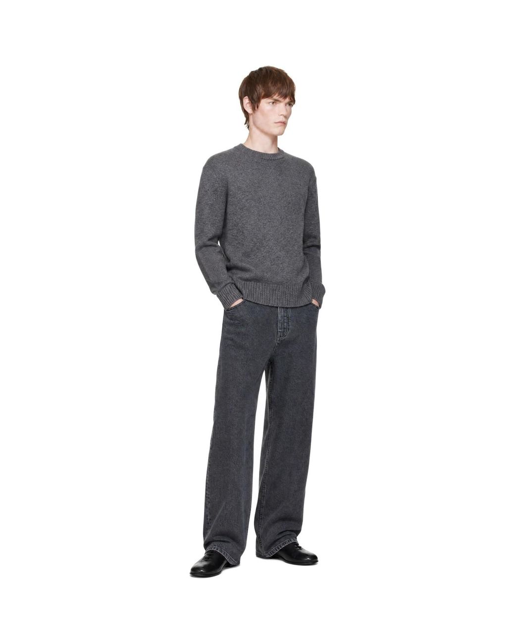 Lisa Yang Gray Kristian Sweater for men