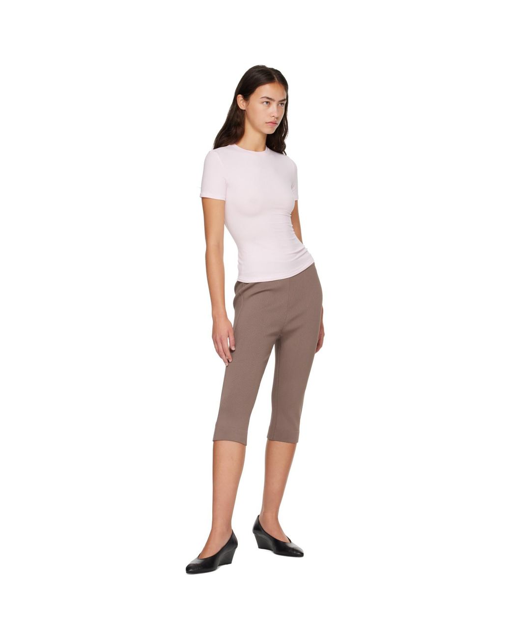 Skims White Cotton Jersey T-Shirt