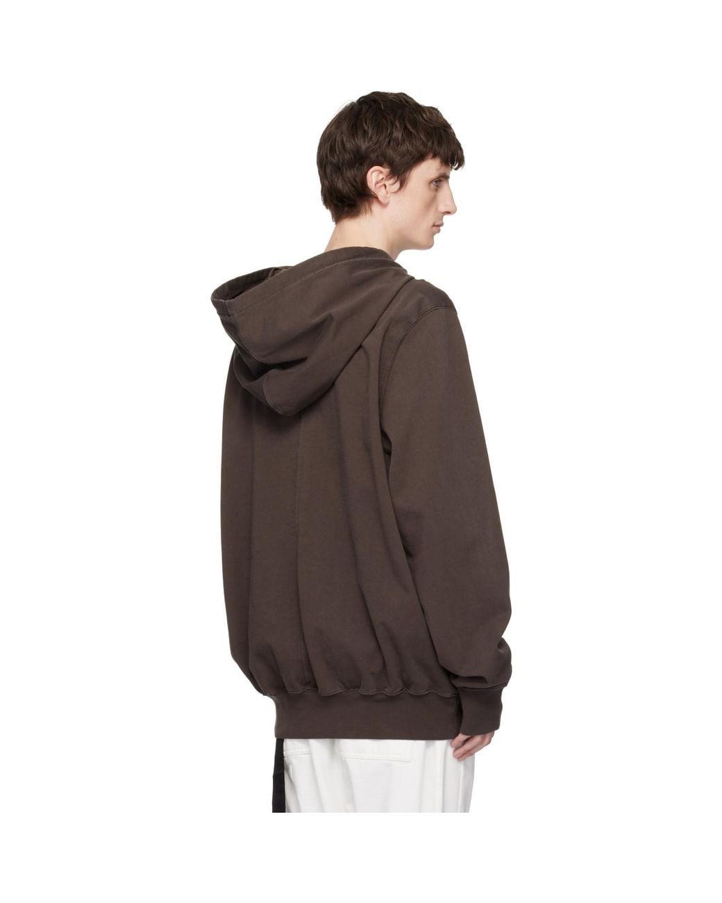 Rick Owens Brown Temple Oversized Hoodie for men