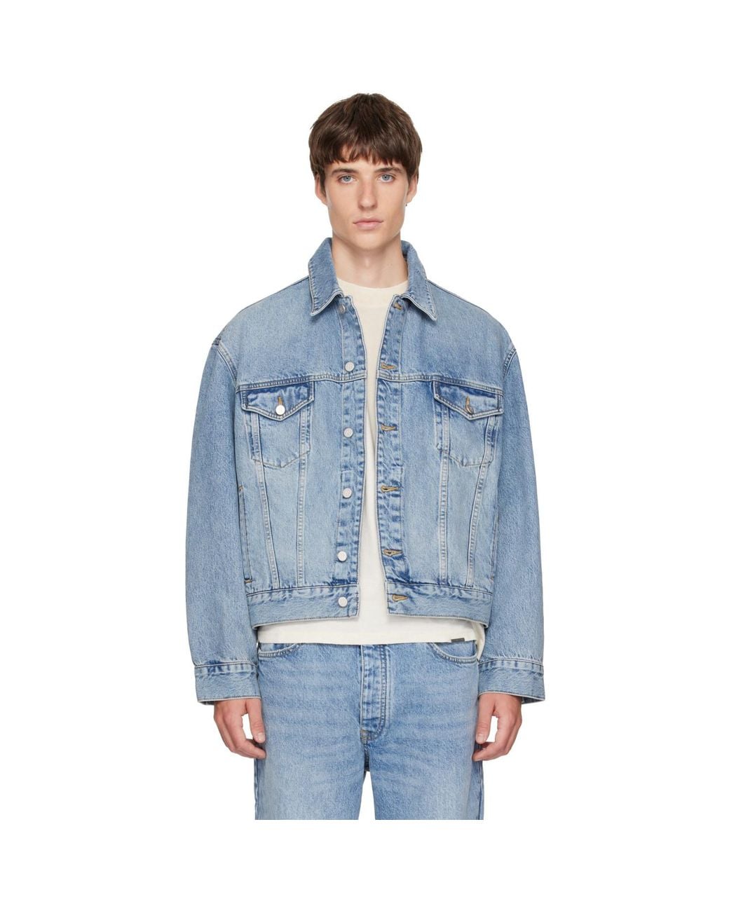 Represent Blue Denim Trucker Jacket for men