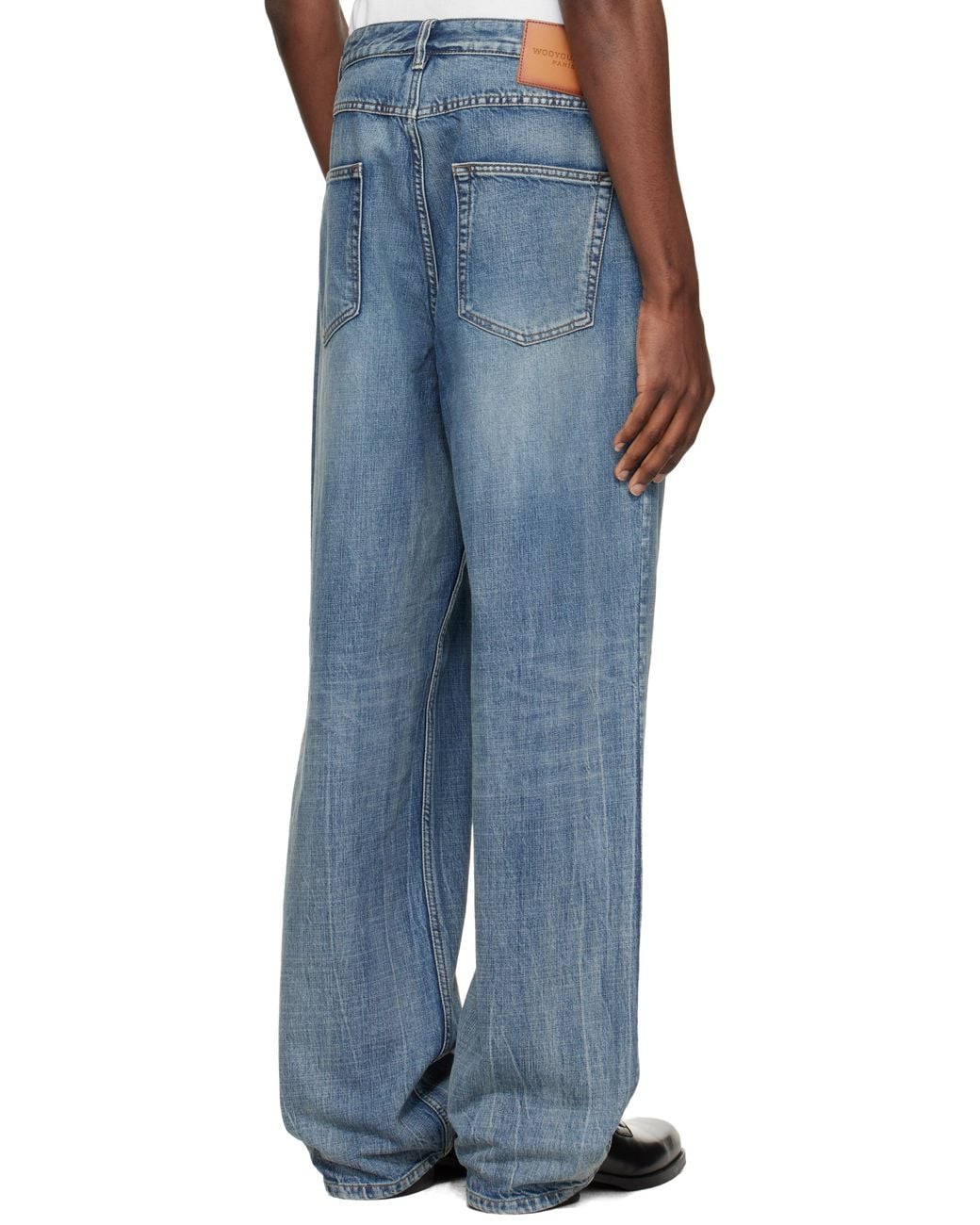 Wooyoungmi Blue Semi-Wide Jeans for men