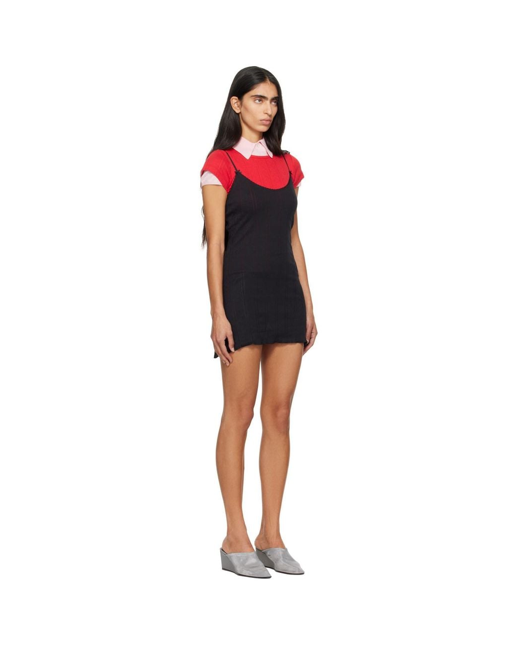 Cou Cou Red 'The Cami Slip' Minidress
