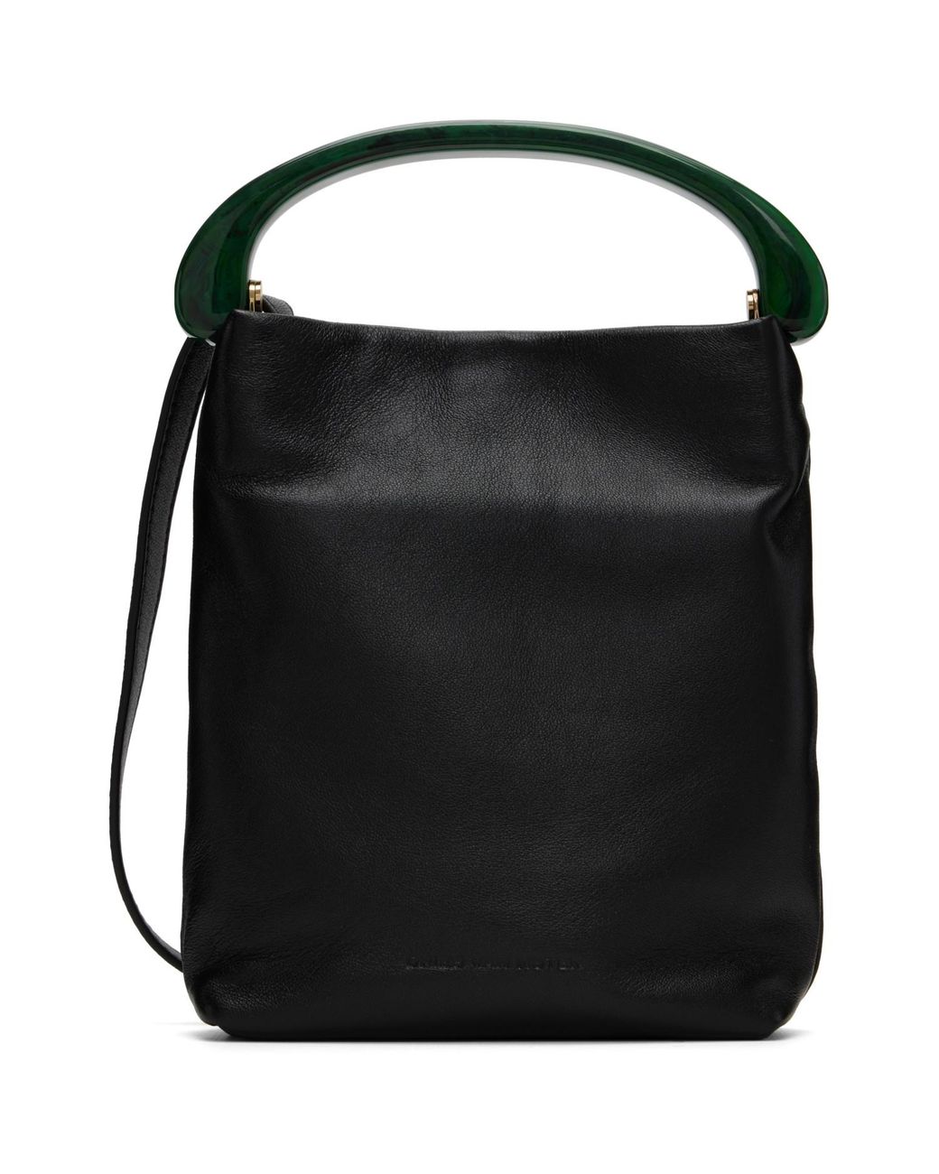 Dries Van Noten Black Chrome Lamb Leather Small Bag