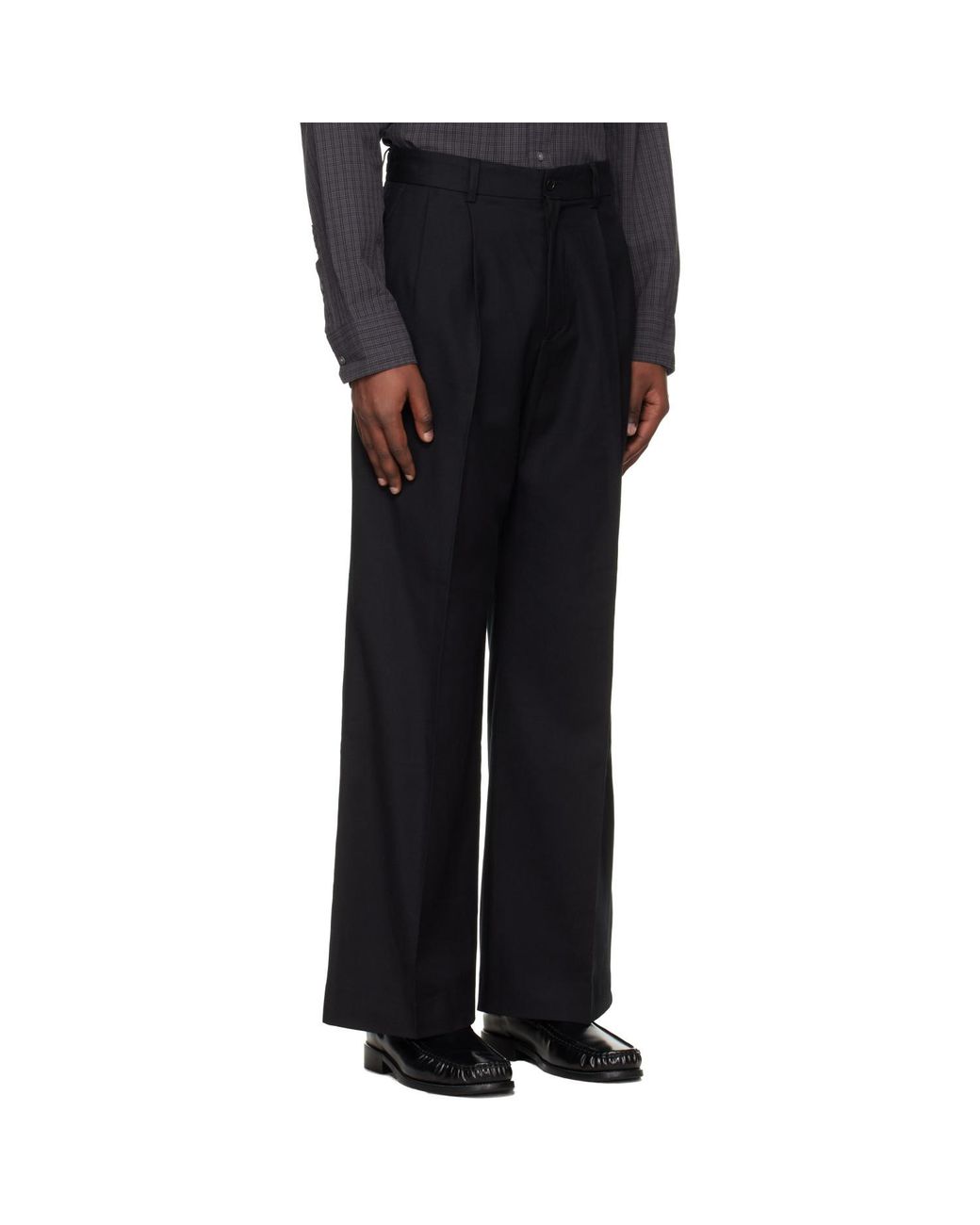 Hope Black Loose-Fit Trousers for men