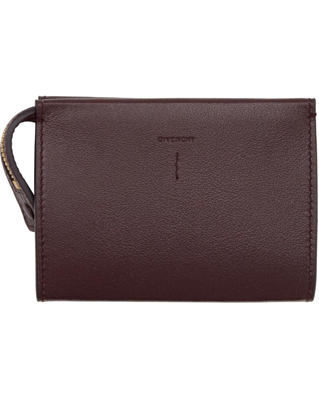Givenchy Purple Burgundy Day Zipped Card Holder