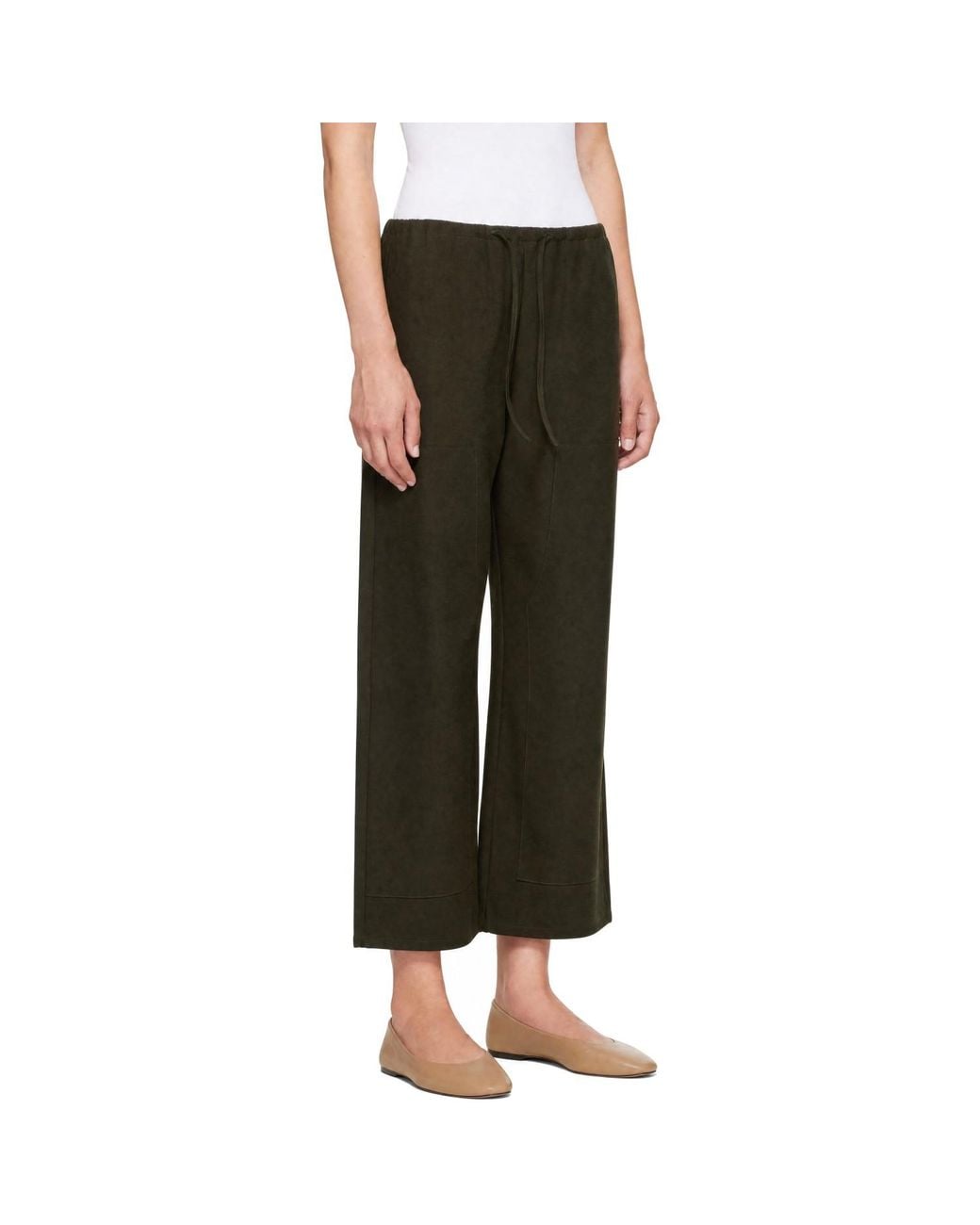 Leset Black Khaki Jane Carpenter Trousers