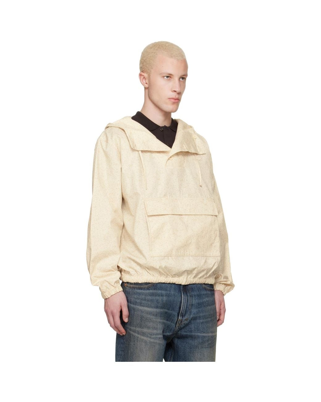 Lacoste Natural Water-Repellent Printed Jacket for men
